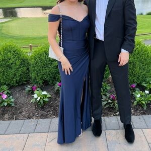 Navy formal gown - wedding, bridesmaid, prom